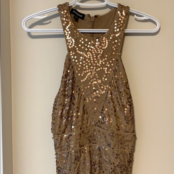Bebe rose gold dress - Picture 2 of 4